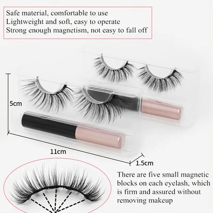 Magnetic Eyelashes w/ Magnetic Waterproof Eyeliner